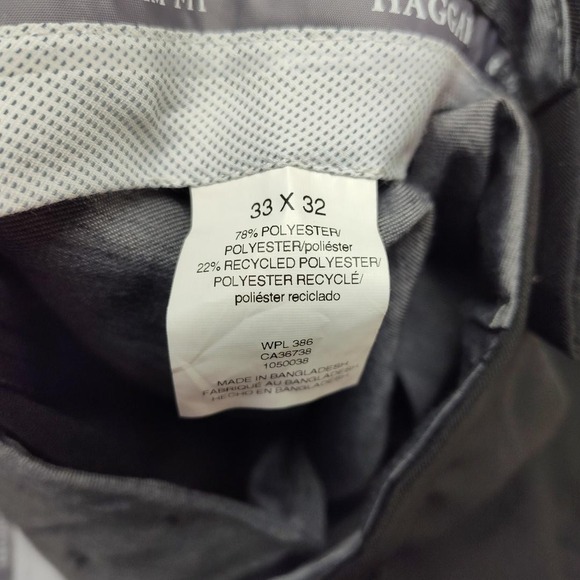 Haggar Premium Comfort Dress Pants Mens 33x32 Black Slim Stretch Wrinkle Free - Picture 8 of 12